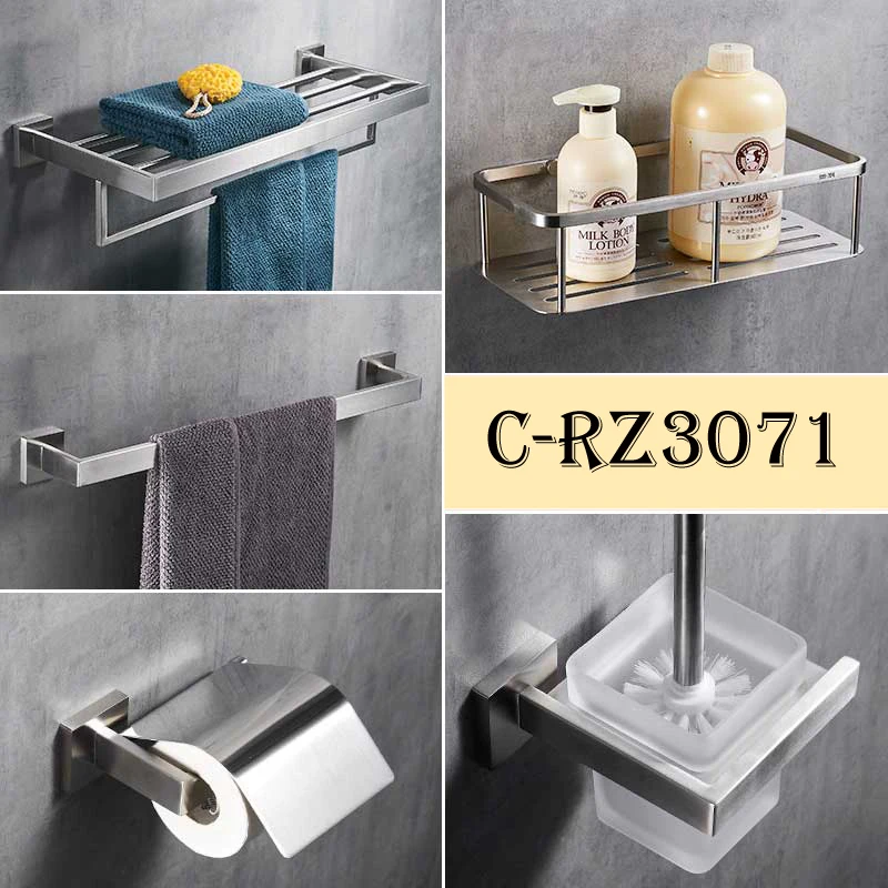 Матовый никелевый набор аксессуаров для ванной комнаты из нержавеющей стали