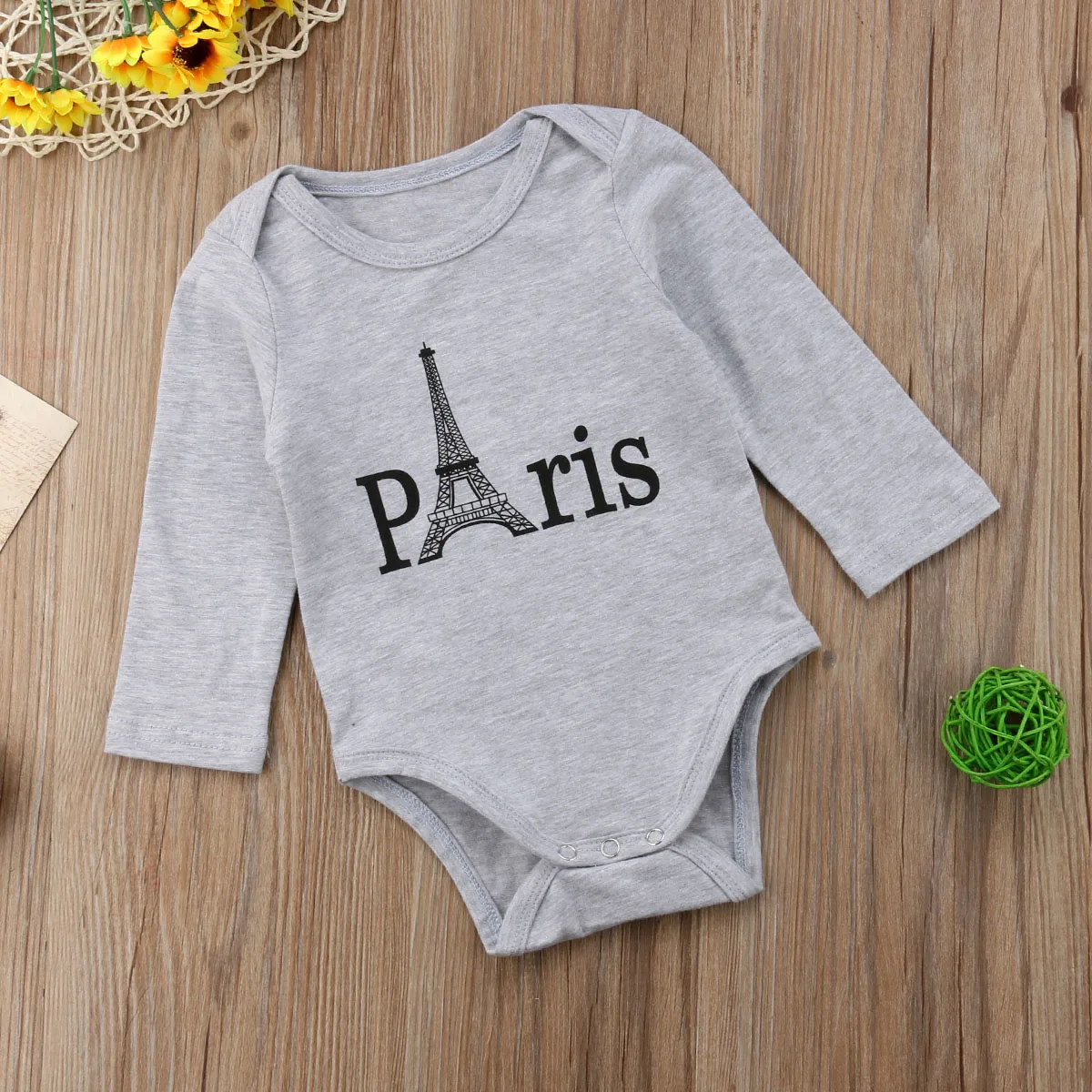 Комбинезон для новорожденных девочек и мальчиков с Эйфелевой башней детская