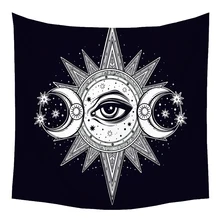 TarrotSun гобелен с Луной, индийская мандала, богемное одеяло, декоративный гобелен в стиле хиппи, настенный, модный гобелен, домашний декор TarrotSun гобелен с Луной, индийская мандала, богемное одеяло, декоративный гобелен в стиле хиппи, настенный, модный гобелен, домашний декор
