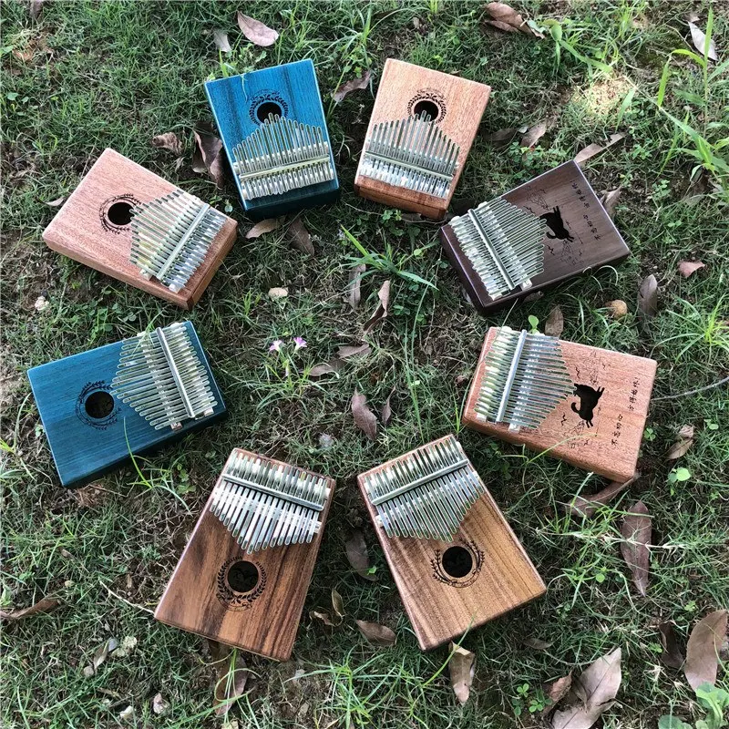 

17 Keys Finger Thumb Piano Kalimba Mbira Natural Calimba Acacia Carolinba Thumb Piano Set Kalimba Set Keyboard Instrument