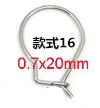 16 50pcs Hypoallergenic Surgical Stainless Steel Multi Design Blank Earring Wire Fish Hooks for DIY Earring Jewelry Making Findings - Цвет: 16