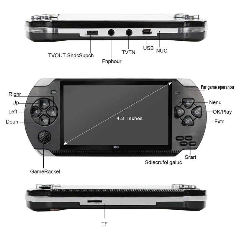 Ретро портативная игровая консоль Мини Портативная видеоигра встроенная тысяча