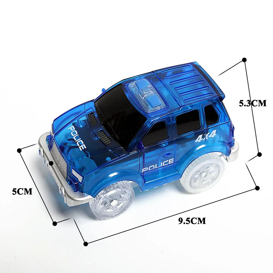 Led light car A Создайте дорожный игрушечный волшебный гибкий гоночный автомобиль трек Набор аксессуаров и светодиодный гоночный автомобиль светится в темноте гоночный трек Обучающий игровой набор - Цвет: Led light car A