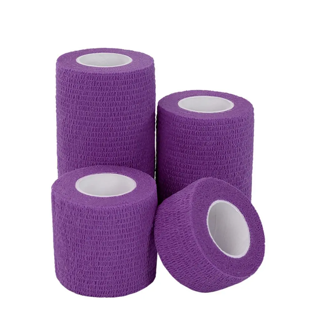purple Самоклеющиеся Нетканые эластичные повязки когезивные бинты для обертывания для экстренного лечения ран поддержка запястья новое поступление - Цвет: purple