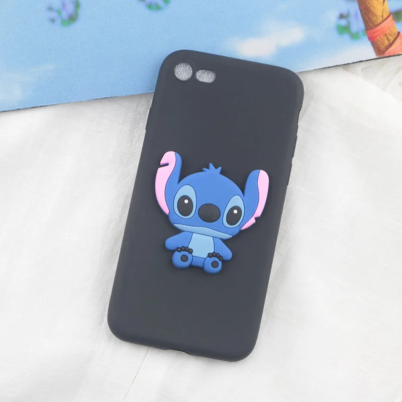 Милый чехол с рисунком стежка для huawei P30 Pro P20 P9 Plus P8 Lite P10 Selfie P Smart чехол s Totoro Pig мягкий чехол для телефона - Цвет: Black Stitch