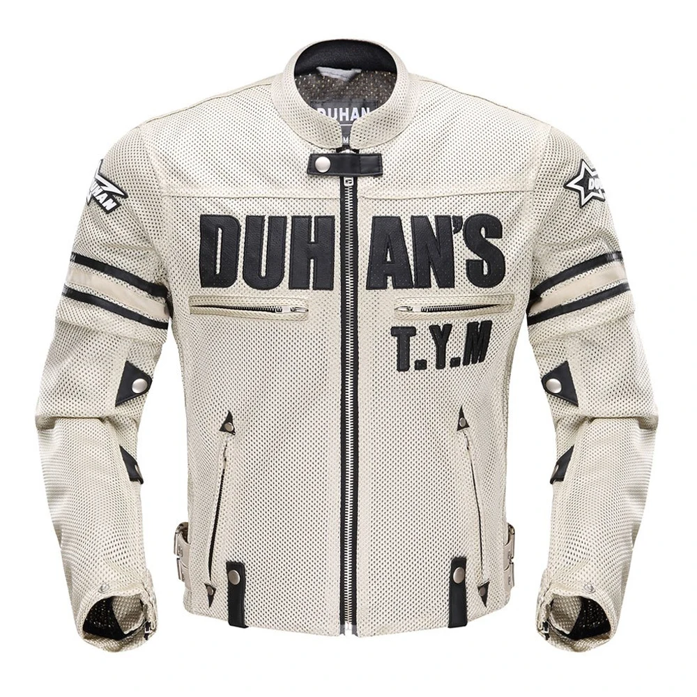 D-103 Beige Jacket DUHAN мотоциклетная куртка Мужские брюки мото летний защитный мотоциклетный костюм сетчатый мото гоночные куртки одежда мотобайкер Блузон - Цвет: D-103 Beige Jacket