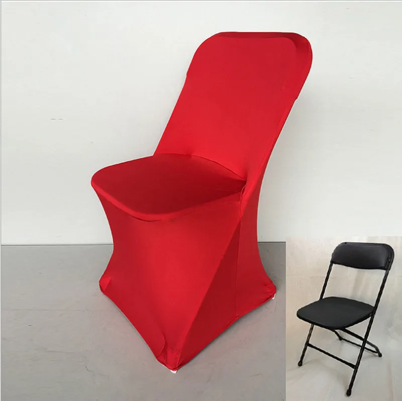 Белый и красный складной стул из спандекса по заводской цене эластичный чехол