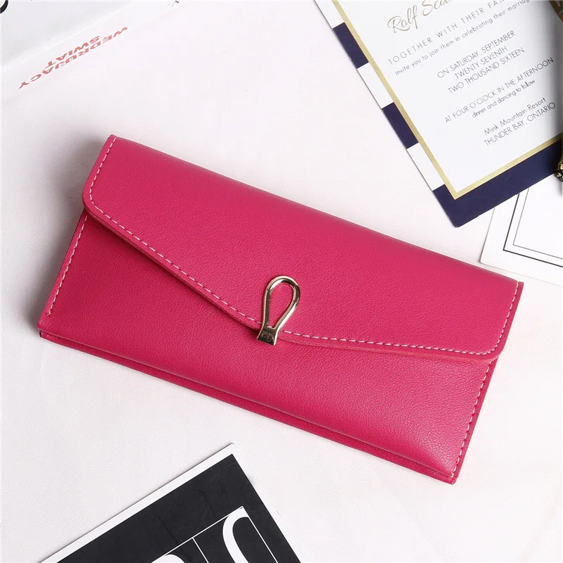 Модный женский кошелек в два сложения большой вместительный Длинный с карманом