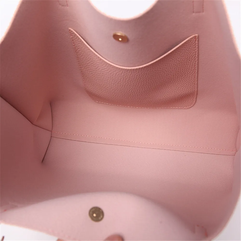 Simple Fashion Women Handbags Leather Solid Color Tassel Pendant Shopping Purse Large Capacity Travel Messenger Satchel Tote Bag | Багаж и