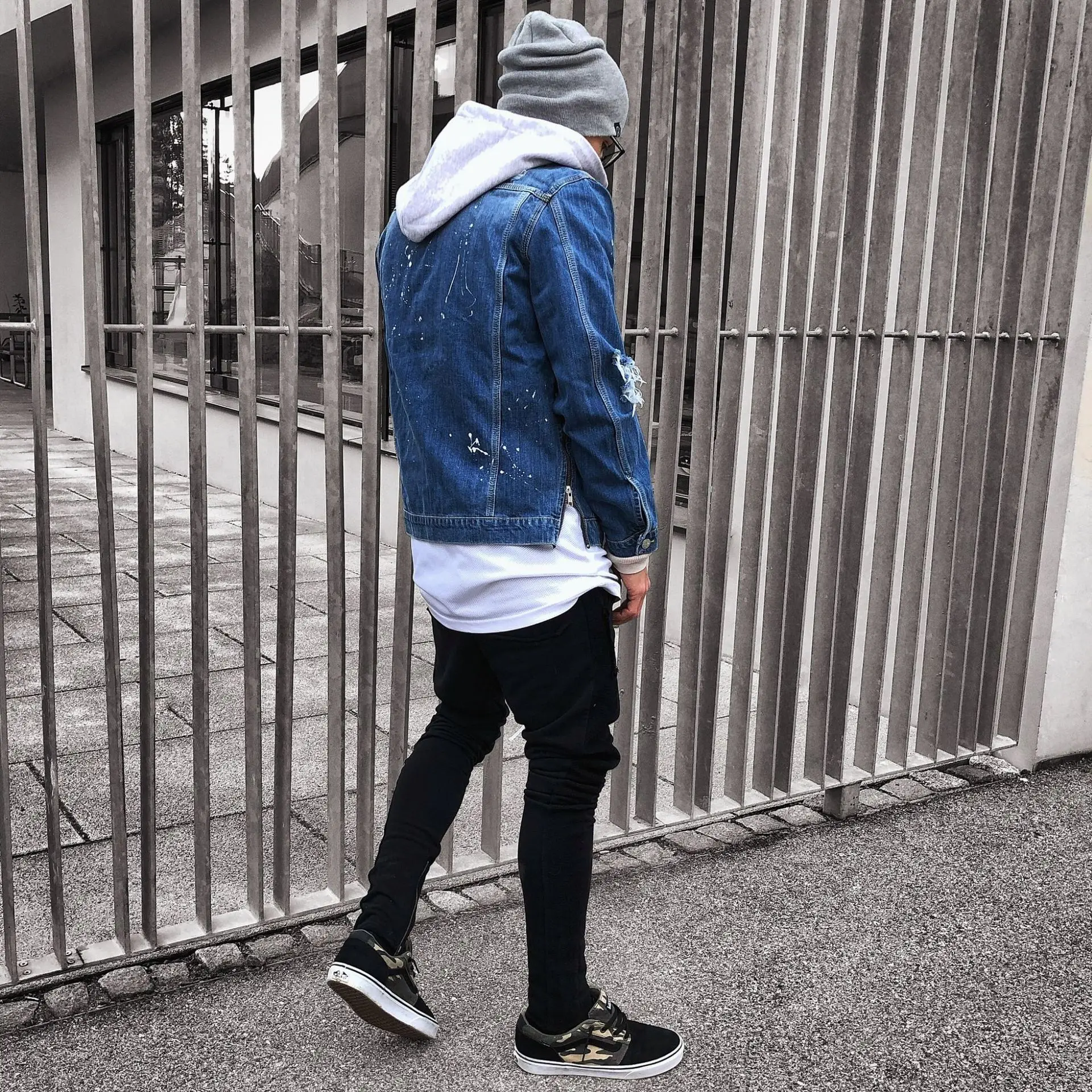 Мужская куртка и пальто трендовая джинсовая весна осень 2019 модная мужская с