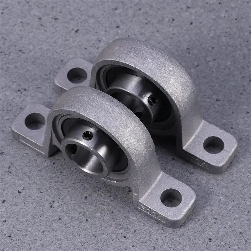 Vertical Seat Belt Bearing Pillow Block Flange 20mm Inner Diameter KP004 Zinc Alloy (Silver) | Bicycle Bearings