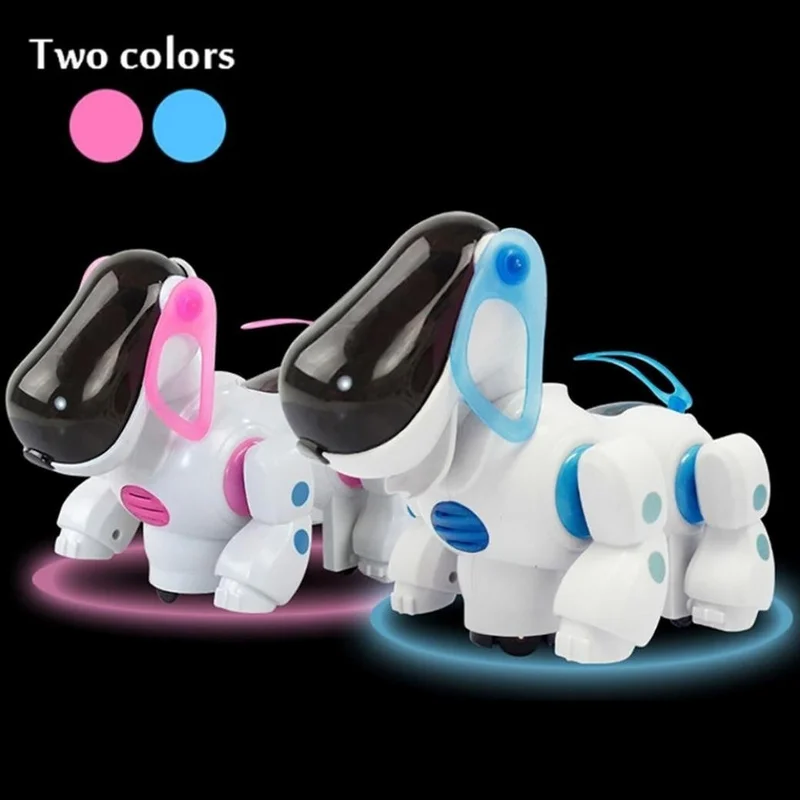 Обучающая игрушка милый умный робот электронный ходячий патруль собака щенок