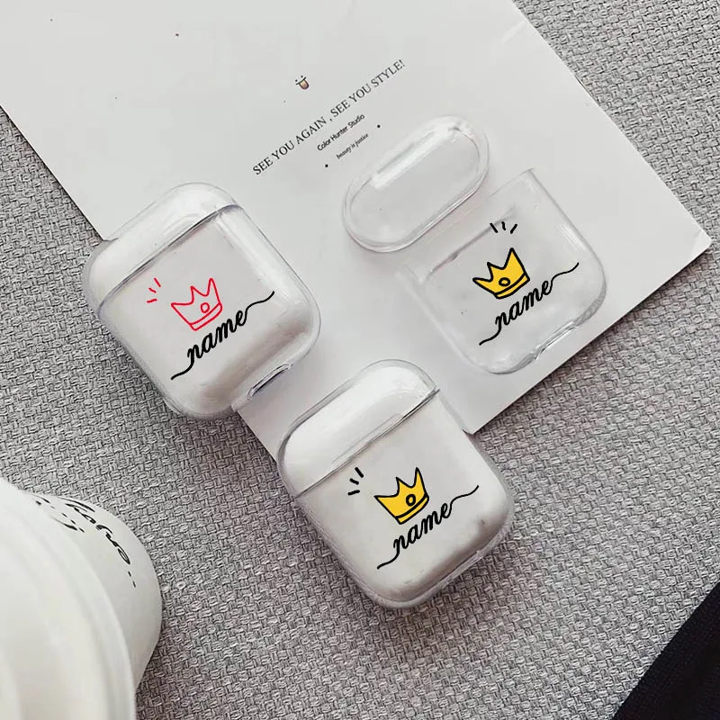 Мягкий чехол для наушников Apple Airpods 1/2 защитный сделай сам на заказ корона пара