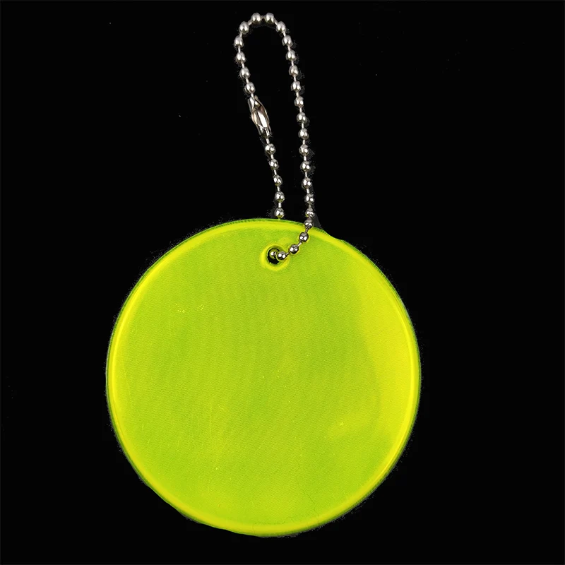 Fluorescent yellow Meilite Reflexite Материал 500 свечные огни мягкий ПВХ отражатель светоотражающий брелок подвесные аксессуары для сумок для безопасности дорожного движения - Цвет: Fluorescent yellow