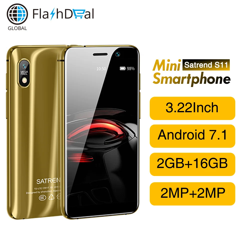 Satrend S11 4G LTE смартфон MTK6739 Android 7,1 четырехъядерный 3,22 дюймов 2 Гб 16 Гб карманный мини мобильный телефон для студентов