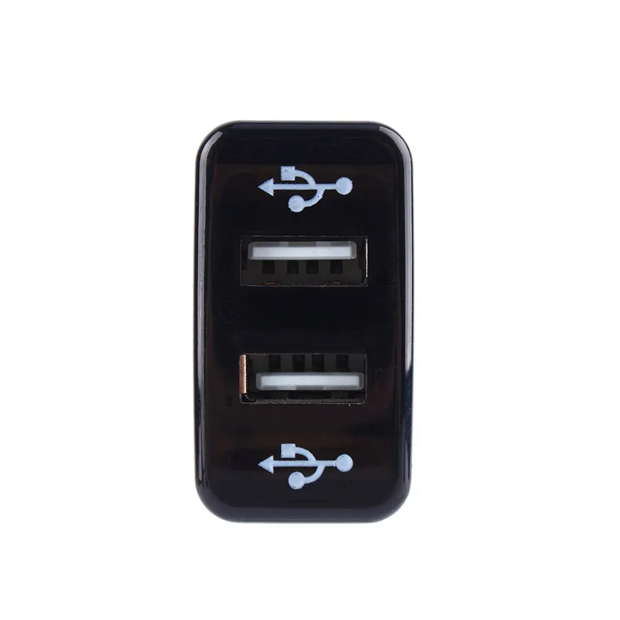 Двойной USB автомобильный телефон PDA DVR зарядное устройство адаптер 2.1A DC 12V w/предохранитель для Toyota Vigo двойное автомобильное зарядное устройство
