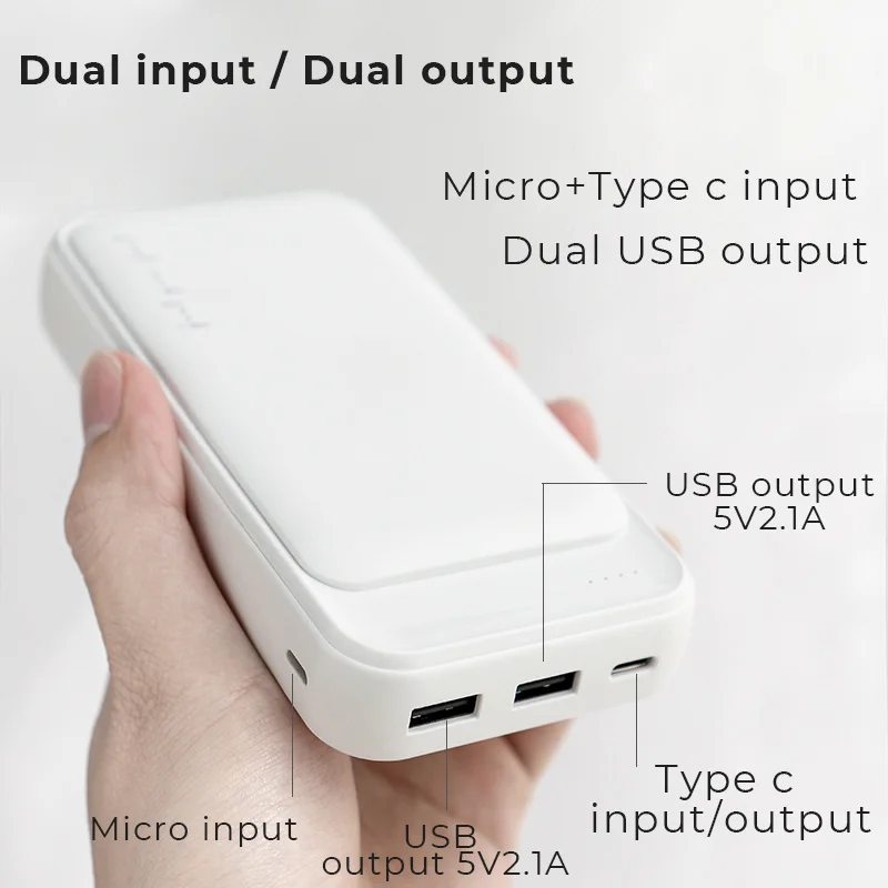 Liberfeel Maoxin внешний аккумулятор 20000 мАч микро и Тип c двойной вход Двойной выход usb