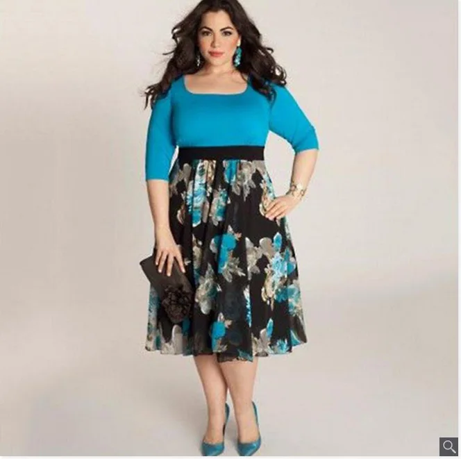 5XL Casial, 1/2 рукав, с принтом, лоскутное, женское платье, большой размер, женская одежда, плюс размер, платья для женщин, 4xl 5xl 6xl, женские платья