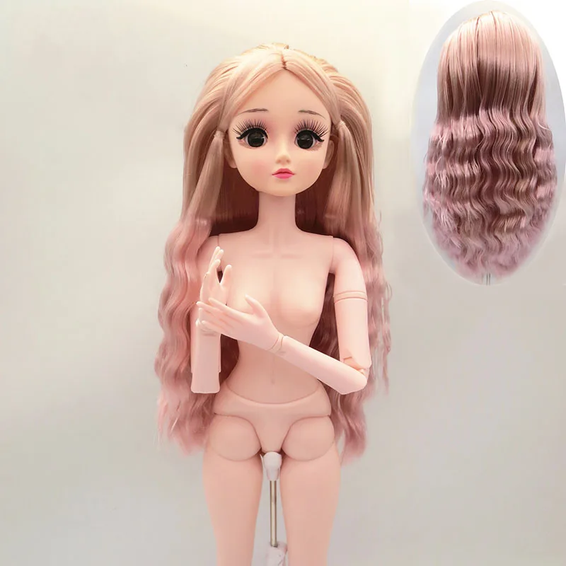Куклы BJD 1/3, обнаженные куклы, 60 см/22 дюйма, 17 суставов, куклы BJD, парики для макияжа, обувь ручной работы, модные куклы BJD для девочек, подарки - Цвет: Apricot red