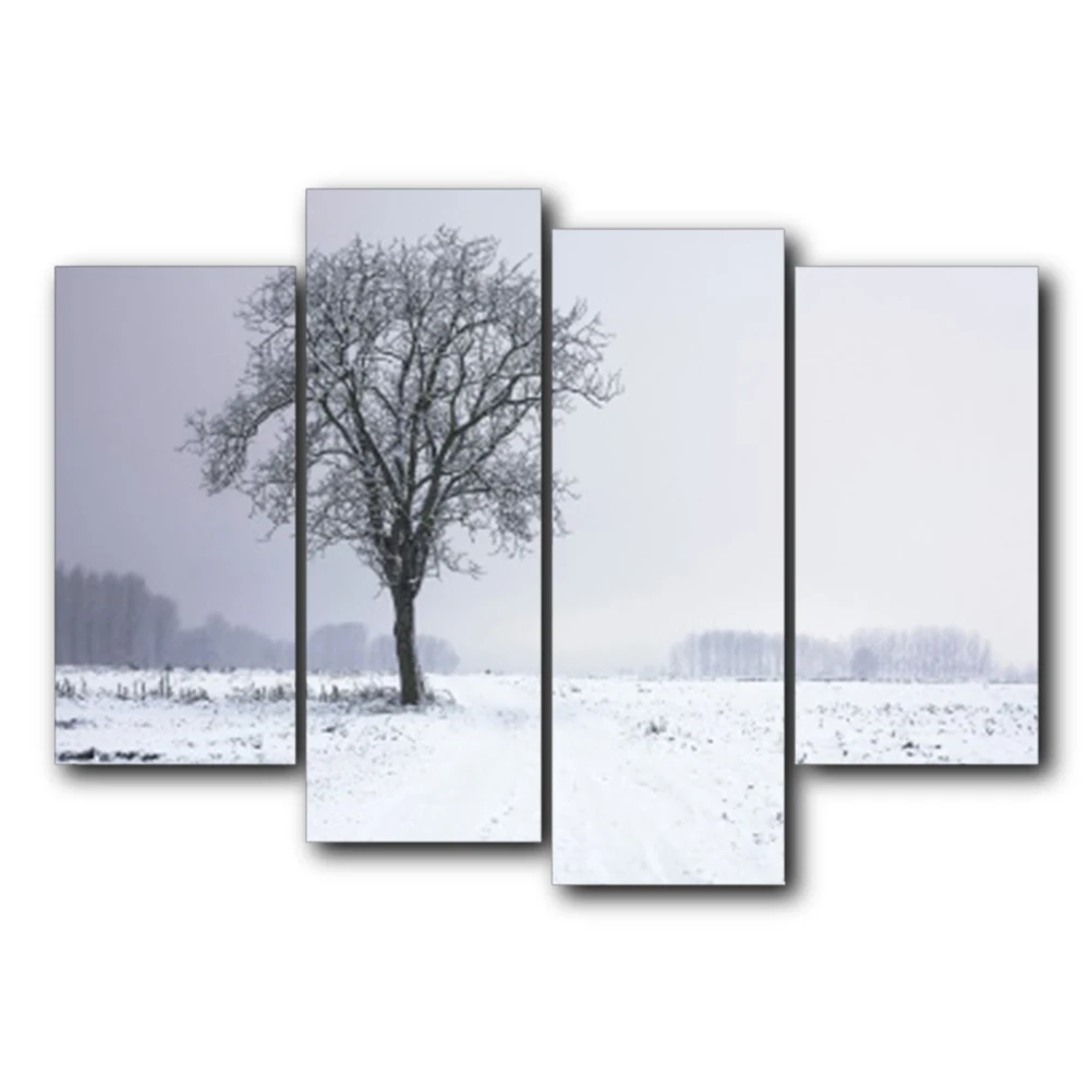 Laeacco Ice Snow world Tree Картина на холсте украшение для дома настенная живопись картина