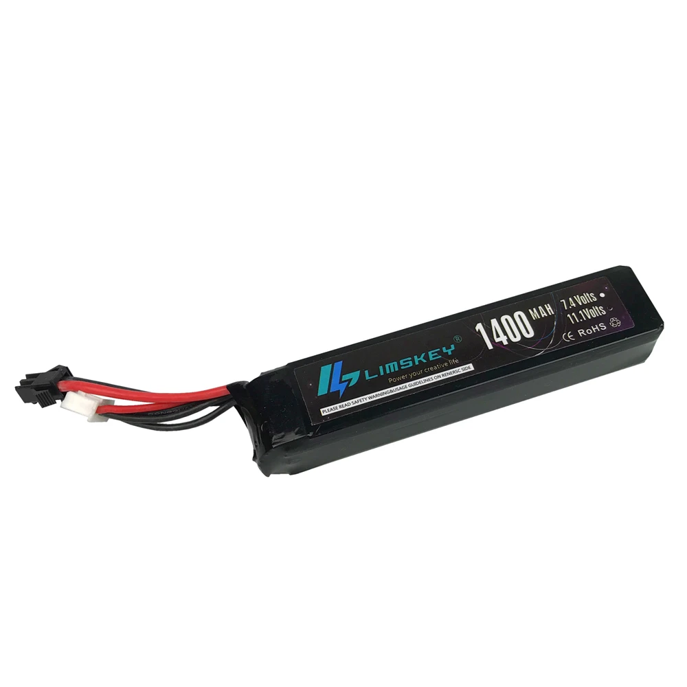 Limskey Lipo аккумулятор 11 1 В 1400 мАч 25C Mini для страйкбольных пневматических пистолетов
