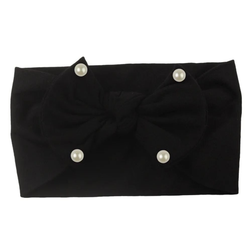 Новинка эластичная мягкая нейлоновая Детская повязка на голову с бантиком и