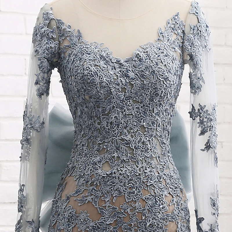 Женское вечернее платье-русалка кружевное платье до пола с открытой спиной 2019 |