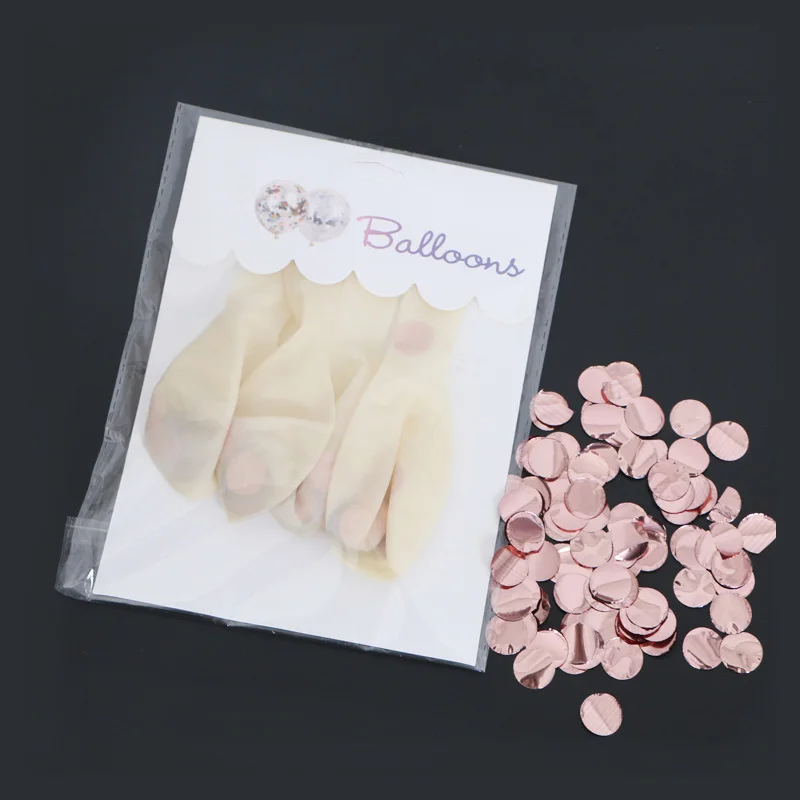 Rose Glod 5 шт./лот, конфетти, воздушные шары, Прозрачные Шары, вечерние, для свадебной вечеринки, украшения, для детей, для дня рождения, товары для вечеринки, воздушные шары, игрушки - Цвет: Rose Glod