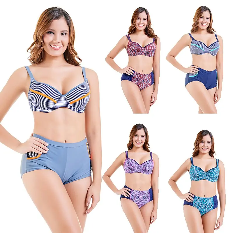 LELINTA Плюс Размер комплект бикини бразильские женские с высокой талией