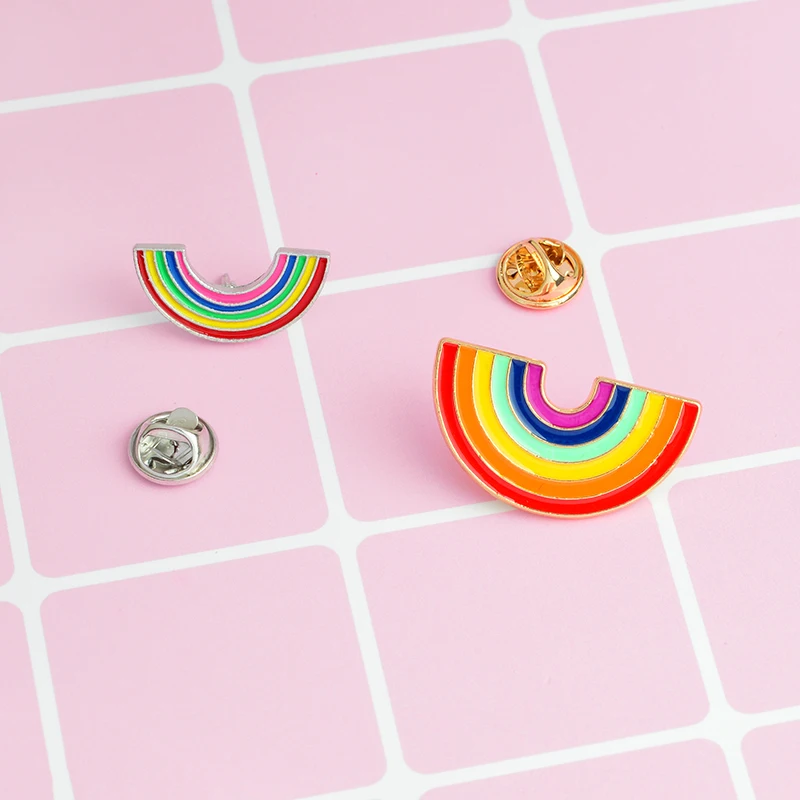 Радуга значки броши и булавки с отворотом Радужный бижутерия джинсовый значок