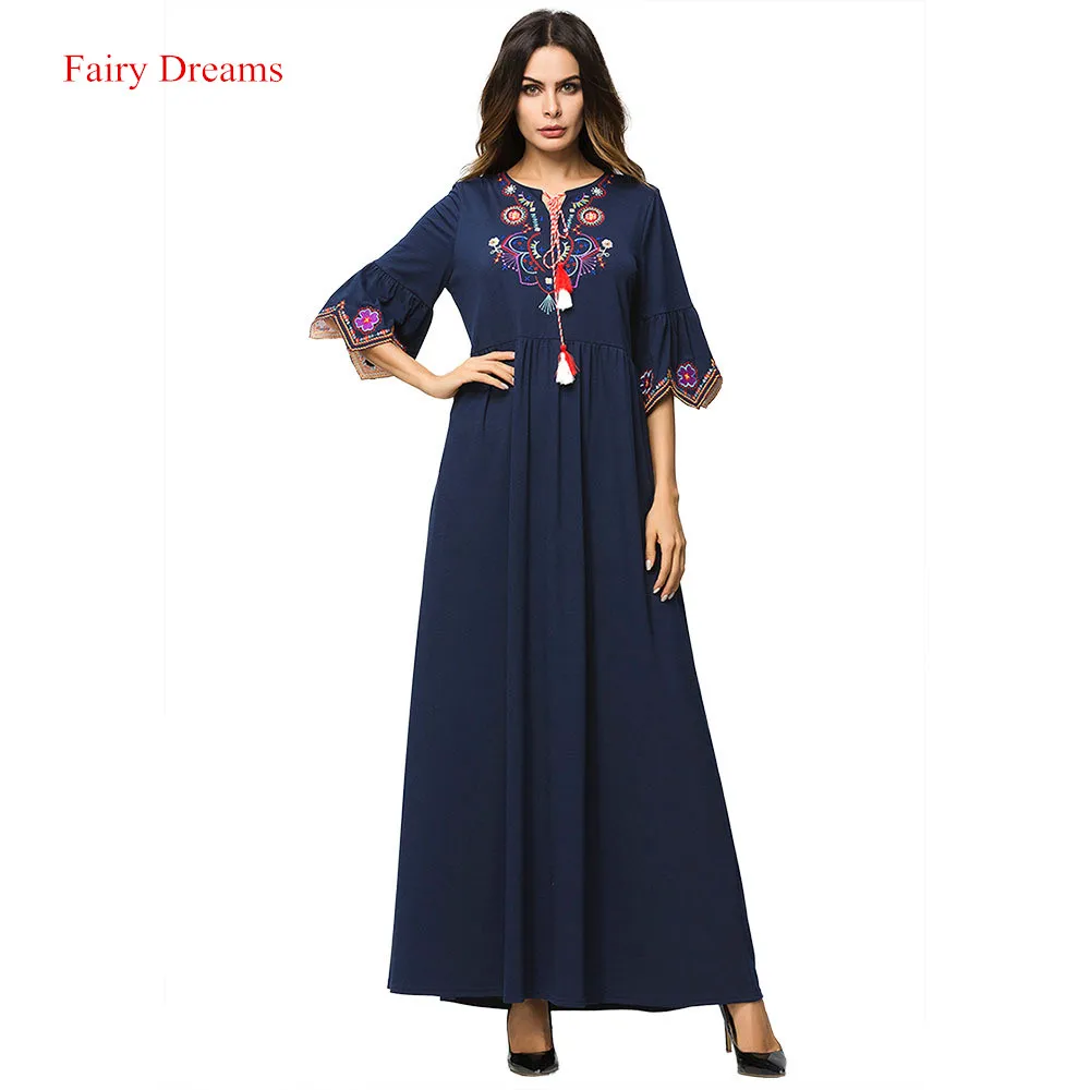 Абая для женщин мусульманское длинное платье девочки костюм накидка Восточный