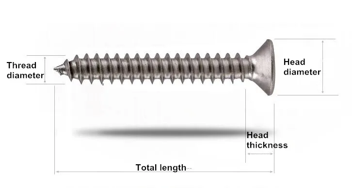 UNILOCKS 40PCS Stainless Steel Self - tapping Screws Cross Counter Sunk Head Lengthening M4*40MM