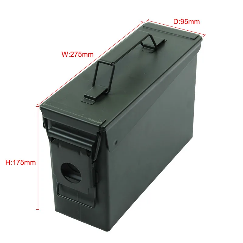 30 Cal Metal Ammo Case Can Military and Army Solid Steel Holder Box for Long-Term Shotgun Rifle Nerf Gun Ammo 30 Storage Safe images - 6