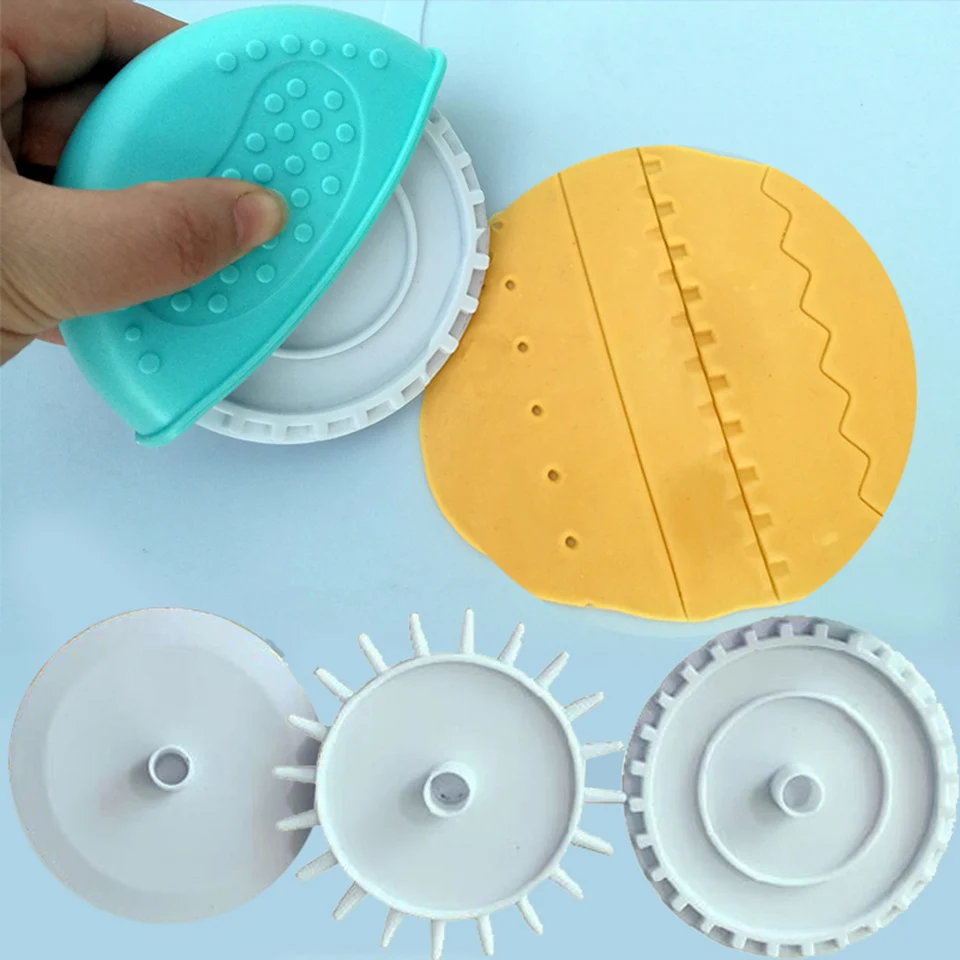 Ролик для резки печенья Transhome 4 шт. ролик DIY рябь помадка инструмент выпечки Форма