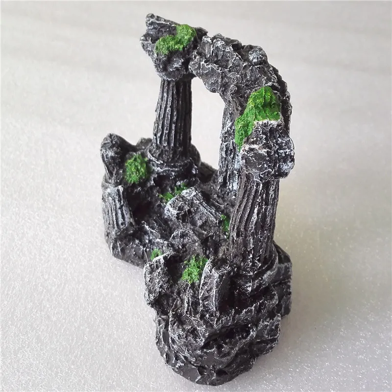 Римская колонна Смола Искусственный аквариум украшения старинный руин орнамент