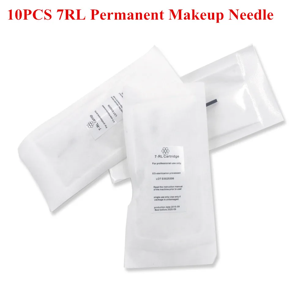 Картридж для перманентного макияжа 7RL 10 шт./набор иглы татуажа 600D G Перманентный
