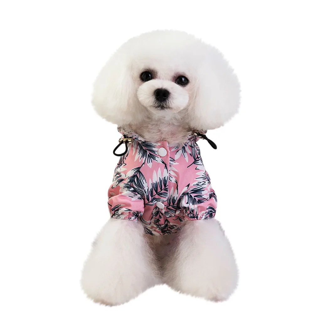 Плащ дождевик с капюшоном для собак Водонепроницаемый модный плащ ветровка