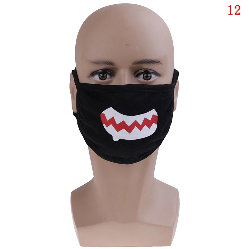 1 шт., мультяшная забавная маска для рта с буквами и зубами, унисекс, хлопковая полуантибактериальная пылеотталкивающая маска для лица и рта, 13 стилей, новинка