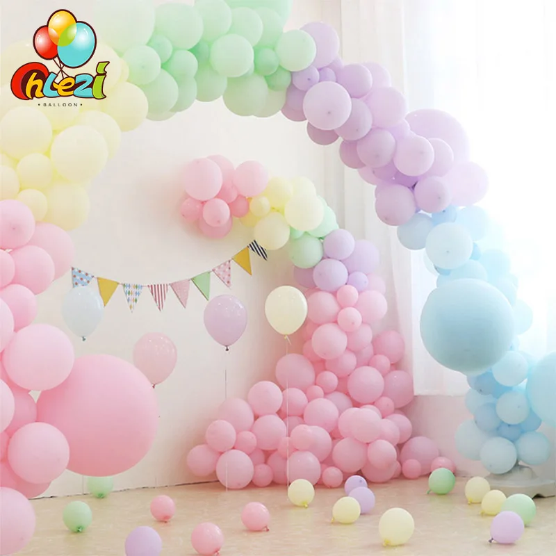 100pcs 5 inch Latex Balloon Macaron Color Wedding Decoration Baloons Baby Birthday Party supplies Valentine's Day Decor Balloon