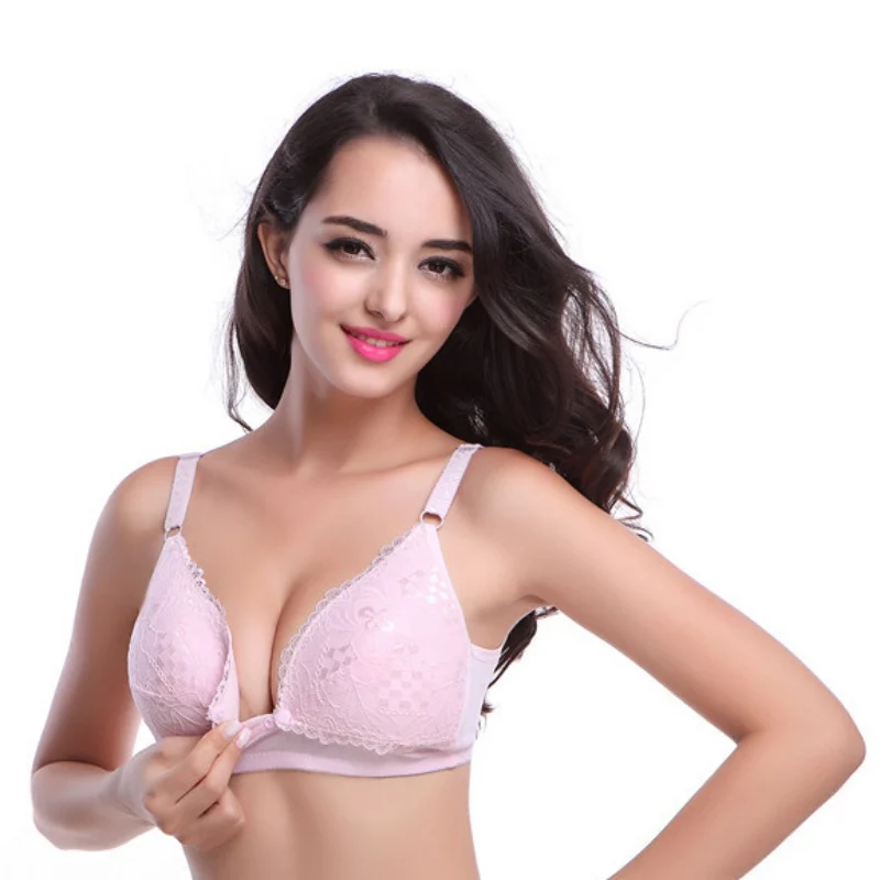 Очень комфортный кружевной бюстгальтер для кормящих мам без косточек грудного