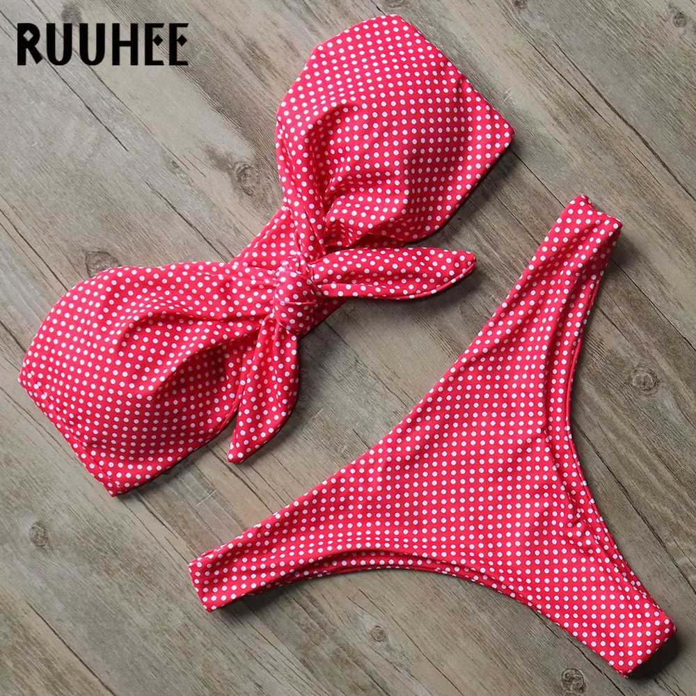 RUUHEE, бикини, купальник, бандо, пуш-ап, комплект бикини, женский бикини, купальник, женская летняя пляжная одежда, купальник