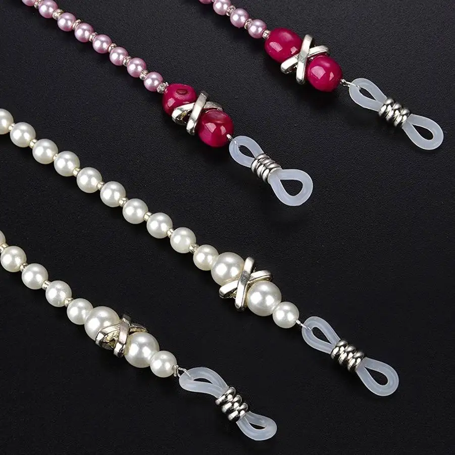 Цепочки и шнурки для очков женские роскошные Нескользящие с жемчужными бусинами