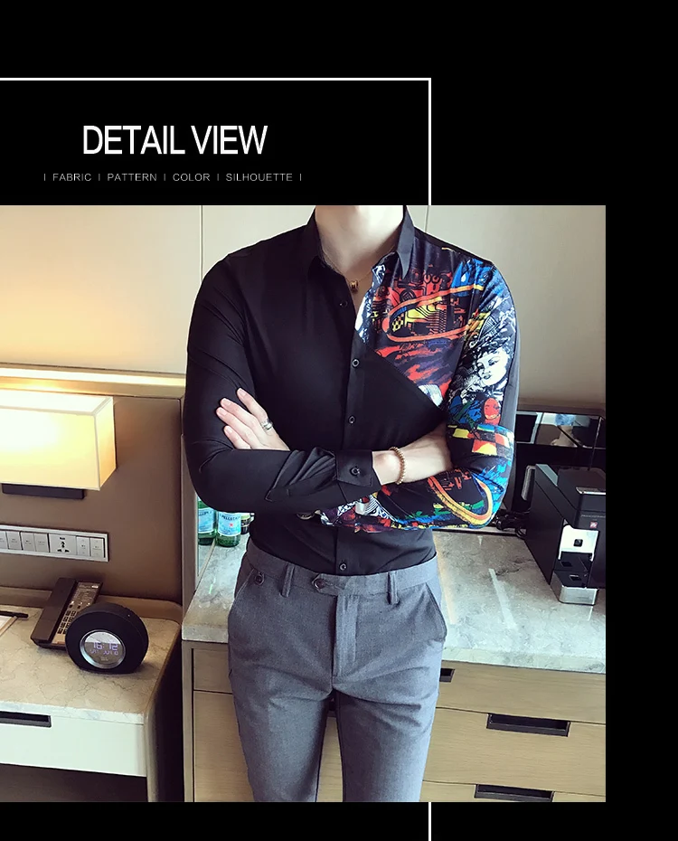 Men's Shirt Long Sleeve Shirts Designer High Quality Casual Slim Fit Men Shirt Business Dress Shirts Camisa Social Masculina