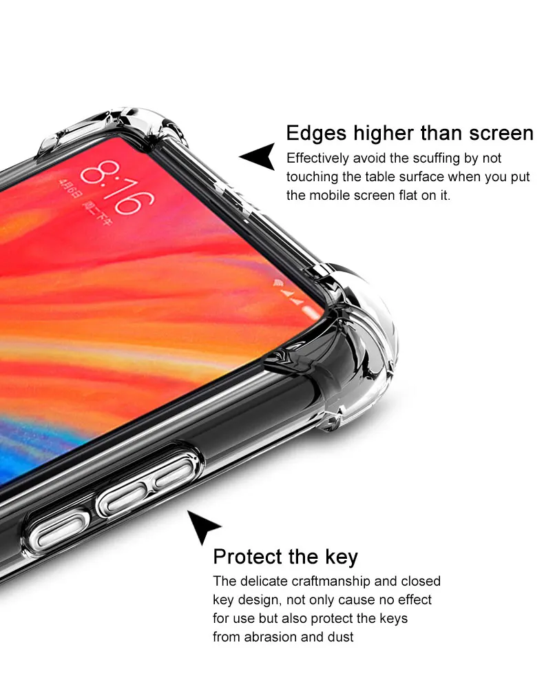 Xiaomi mi x 2S Чехол IMAK Ударопрочный силиконовый мягкий прозрачный чехол из ТПУ для Xiaomi mi x2S