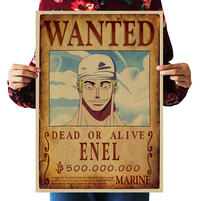 69 стилей ONE PIECE Wanted постеры игрушки винтажный постер Луффи Эйс джинбе нами и Чоппер Робин Зоро Санджи Усопп аниме наклейка 51x36CM
