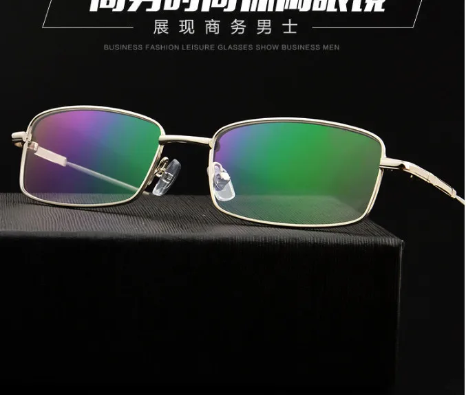 Классические металлические мужские очки для чтения wo полимерные линзы