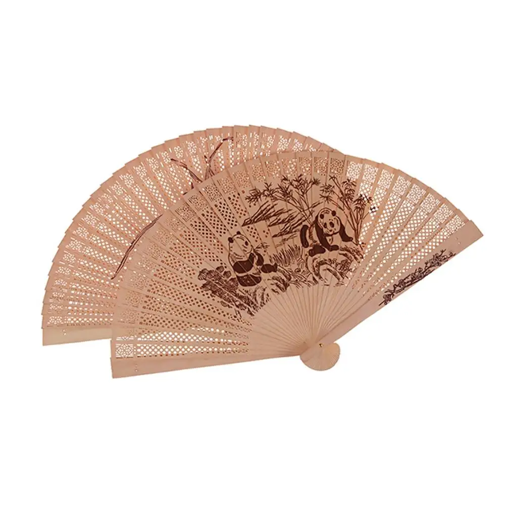 Китайский стиль ладан деревянный вентилятор в подарочной коробке сандаловое