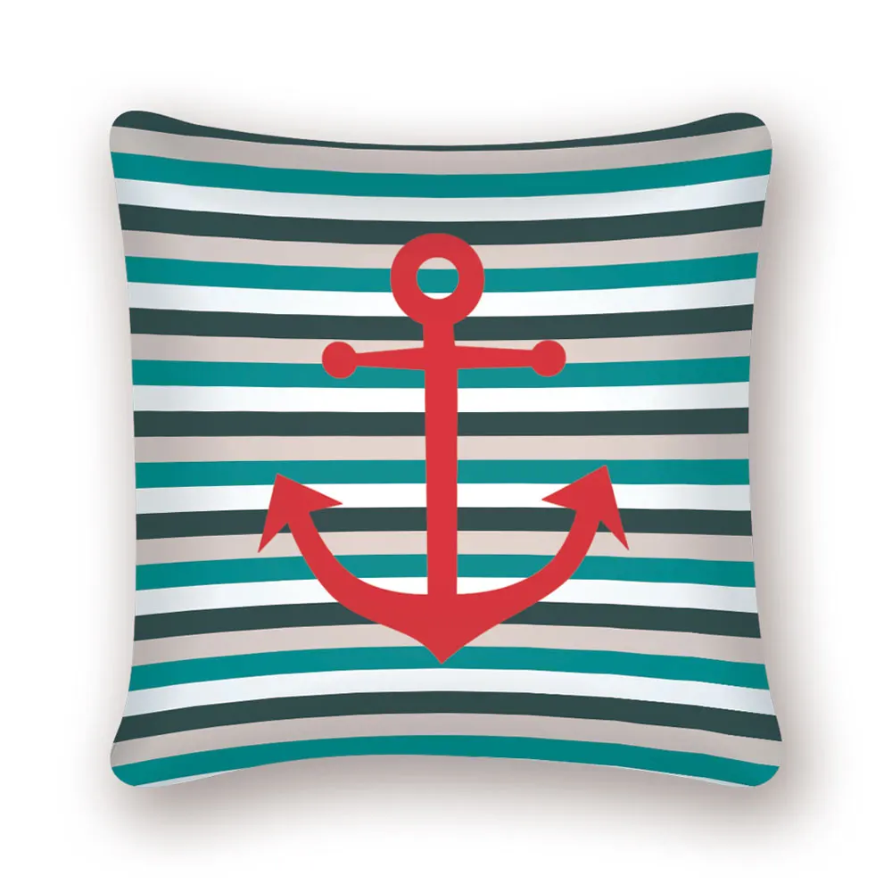L1509-2 Подушка в морском стиле, Декоративные Чехлы для подушек, Морской Декор с якорем, морской океан, синяя наволочка, подушки для дивана Kissen на диван-кровать для дома - Цвет: L1509-2