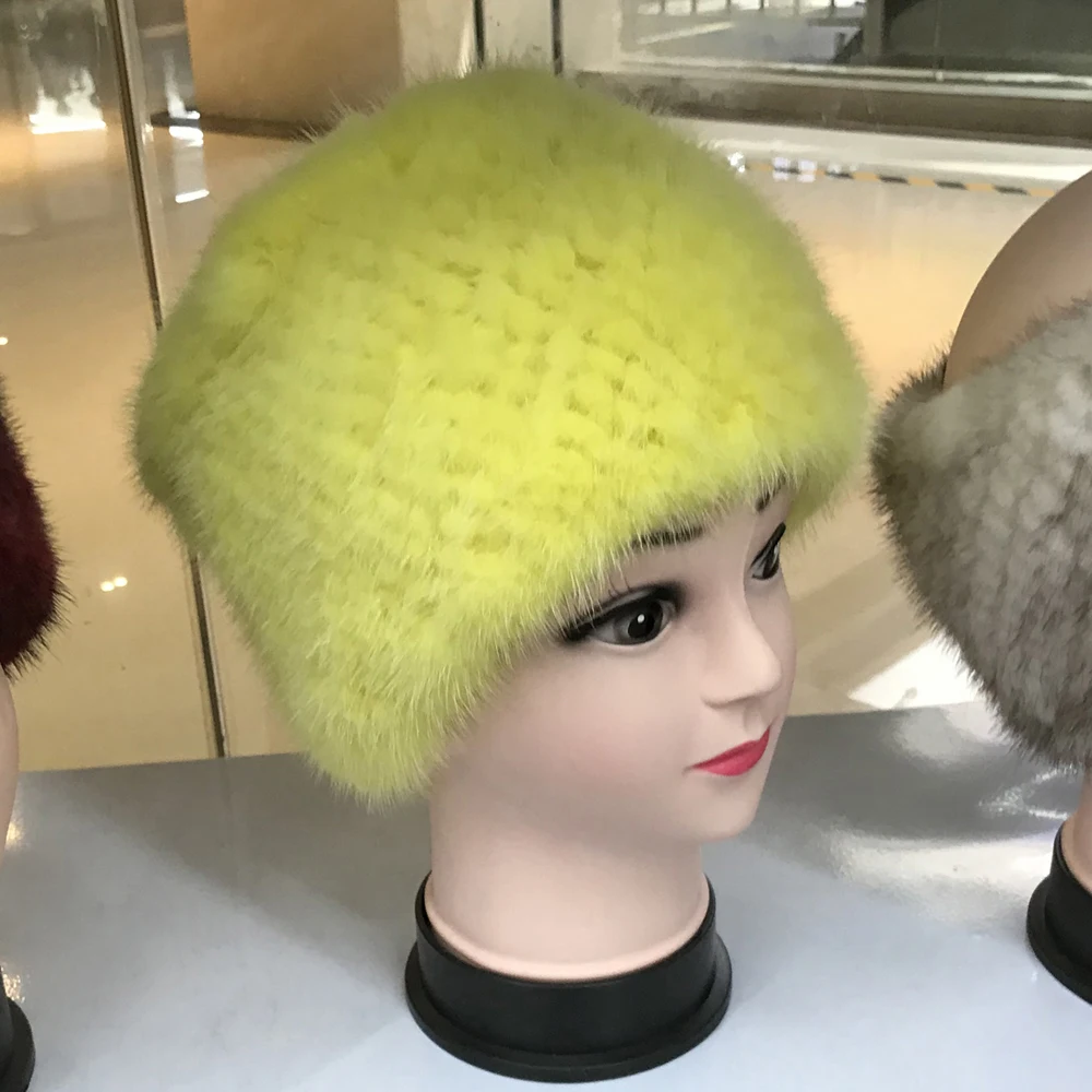 Лидер продаж 2020 новая модная хорошая шапка из натурального меха норки женская