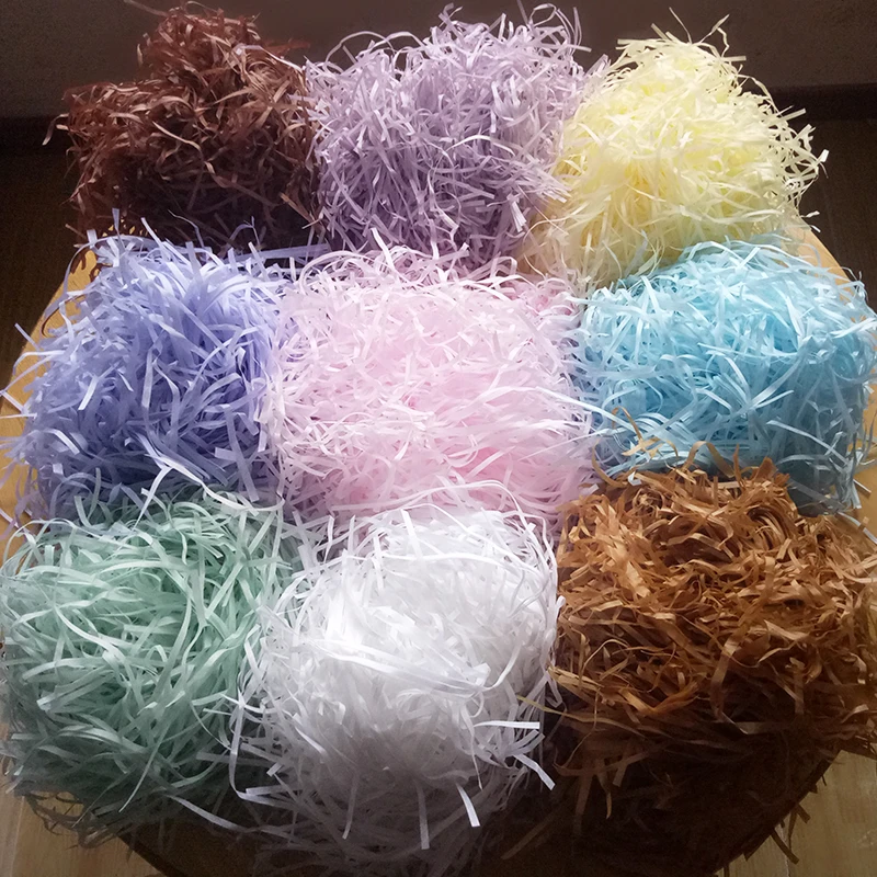 100 г/пакет рафия бумага измельченные Crinkle конфетти подарки коробка для конфет мешок наполнения материал наполнитель Свадьба День Рождения Вечеринка украшения